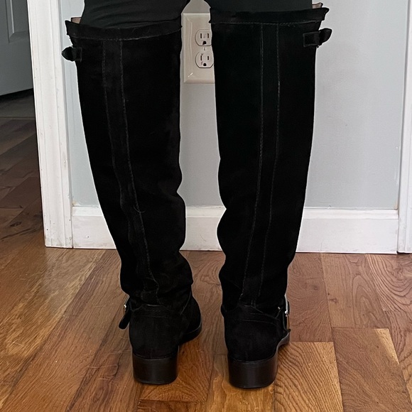 VALINTINO SUEDE RUFFLE OVER THE KNEE BOOT - Picture 10 of 16